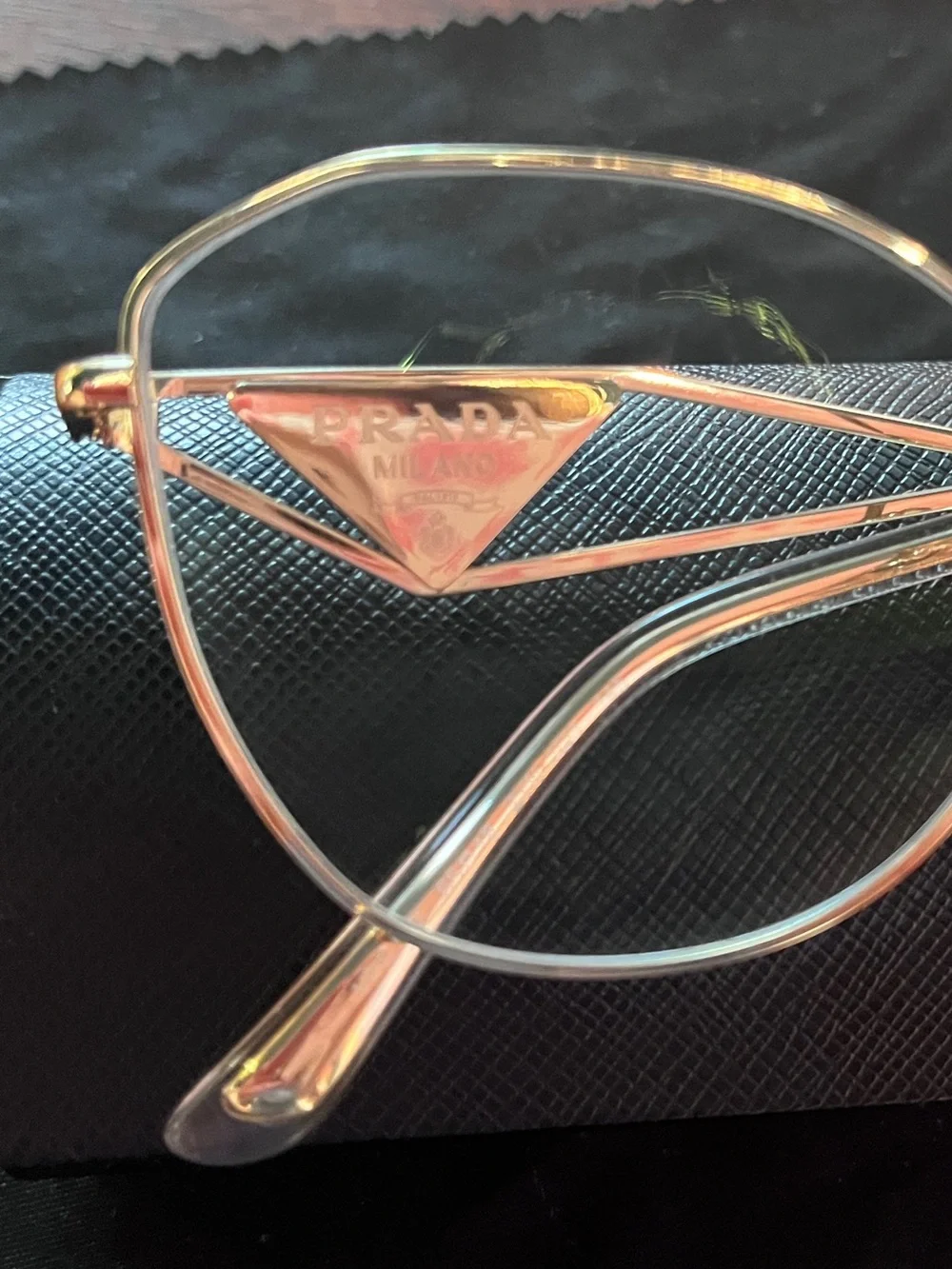 Prada - eyeglass frames - PR 52ZV - pale gold